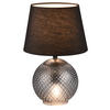 STONA LAMPA - crna, Osnovno, staklo/tekstil (18/29cm) - Novel