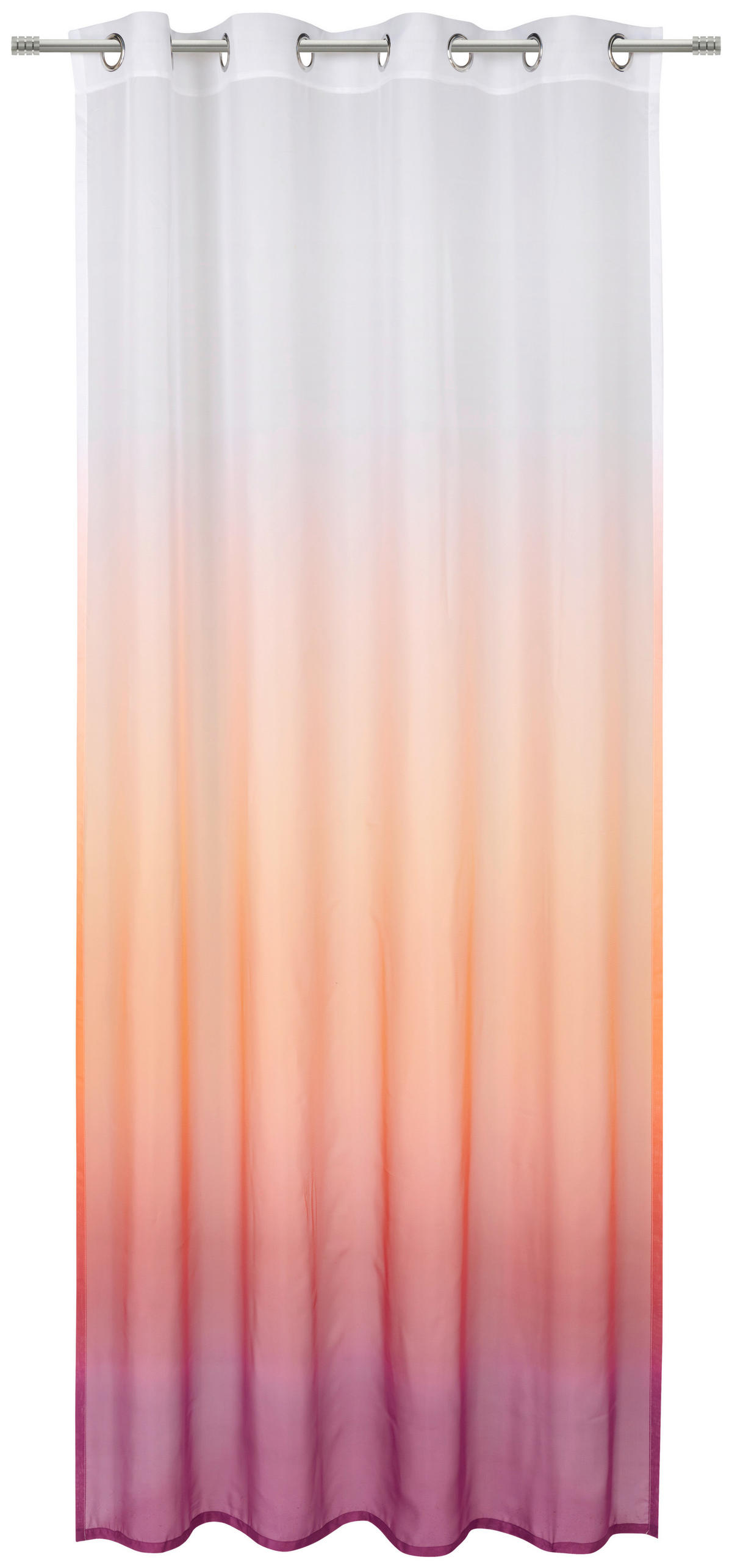 ZÁVES S OČKAMI, polopriehľadné, 140/245 cm - lila/oranžová, Trend, textil (140/245cm) - Esposa