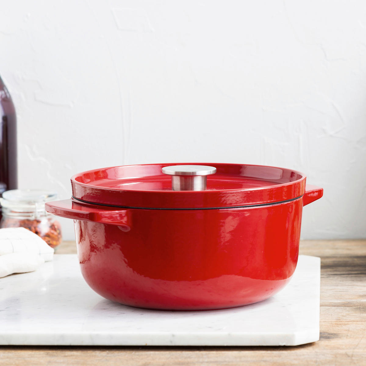 BRÄTER Cast Iron  - Rot/Creme, Basics, Metall (3.3l) - Kitchenaid