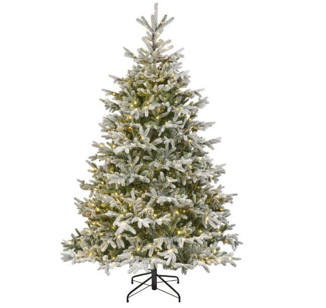 NOVOGODIŠNJA JELKA - zelena/bela, Osnovno, metal/plastika (165/240cm) - X-Mas