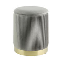 HOCKER in Textil Grau, Goldfarben  - Goldfarben/Grau, LIFESTYLE, Textil (36/44cm)