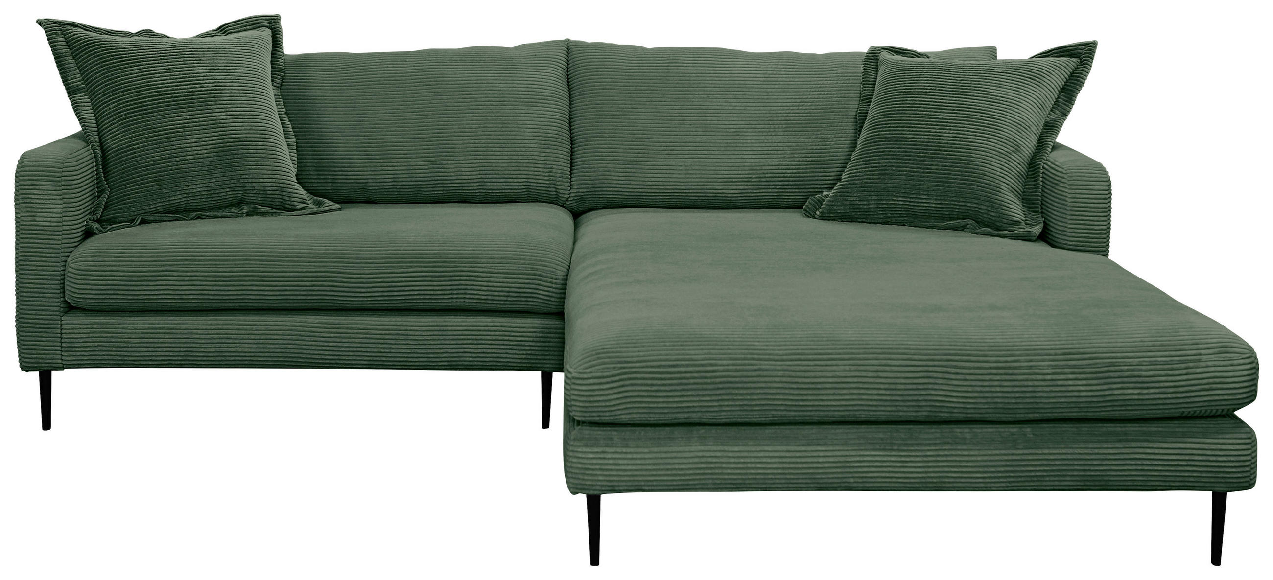 KUTNA GARNITURA tekstil  tamno zelena   - tamno zelena/crna, Design, tekstil/metal (268/193cm) - P & B