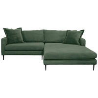 KUTNA GARNITURA tekstil  tamno zelena   - tamno zelena/crna, Design, tekstil/metal (268/193cm) - P & B