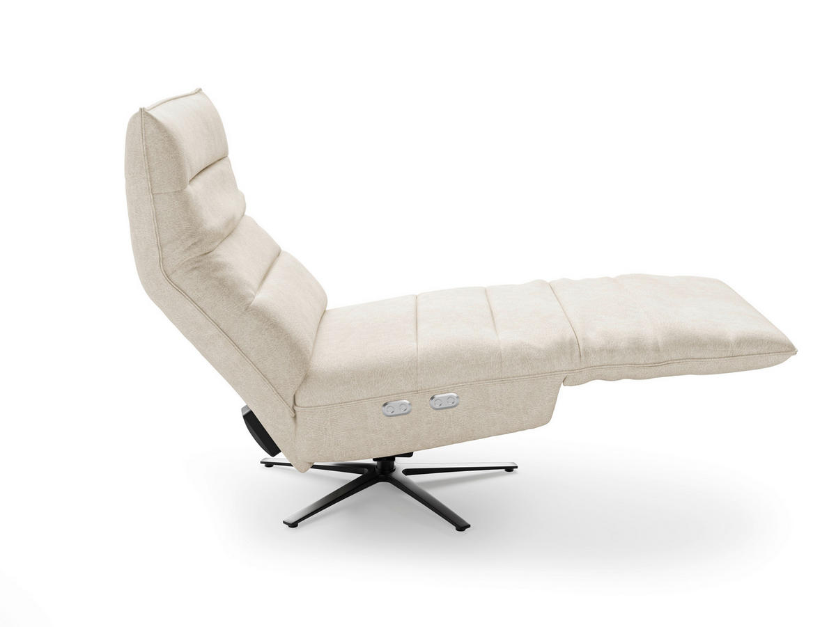 RELAXAČNÍ KŘESLO, textil, barvy stříbra - černá/barvy stříbra, Basics, kov/textil (80/109/98cm) - Sit & More