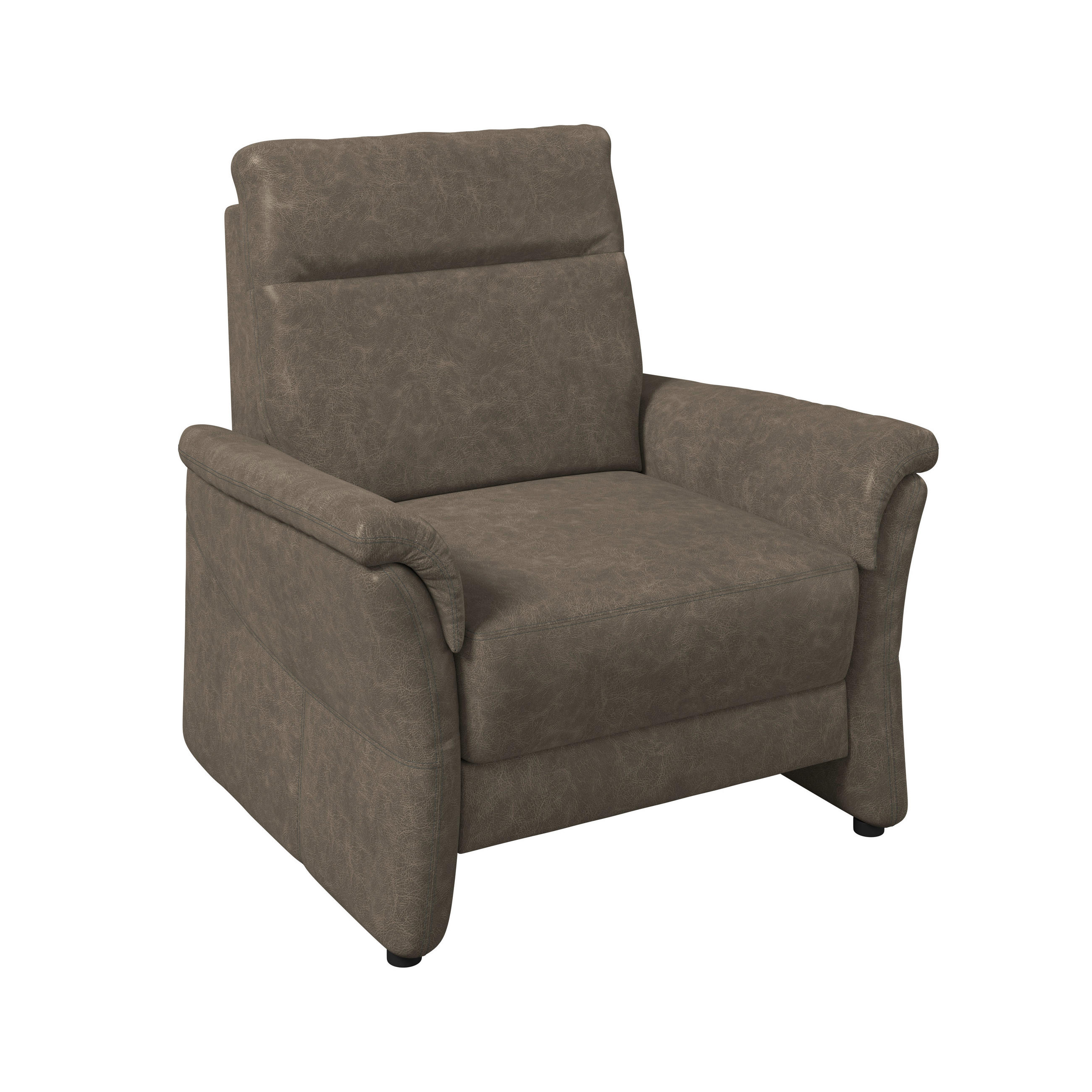 SESSEL Mikrofaser Graubraun  - Graubraun/Schwarz, Konventionell, Kunststoff/Textil (104/98/91cm) - Elegando