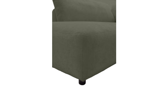ECKSOFA  in Chenille Olivgrün  224/307 cm  - Schwarz/Olivgrün, KONVENTIONELL, Kunststoff/Textil (224/307cm) - Hom`in