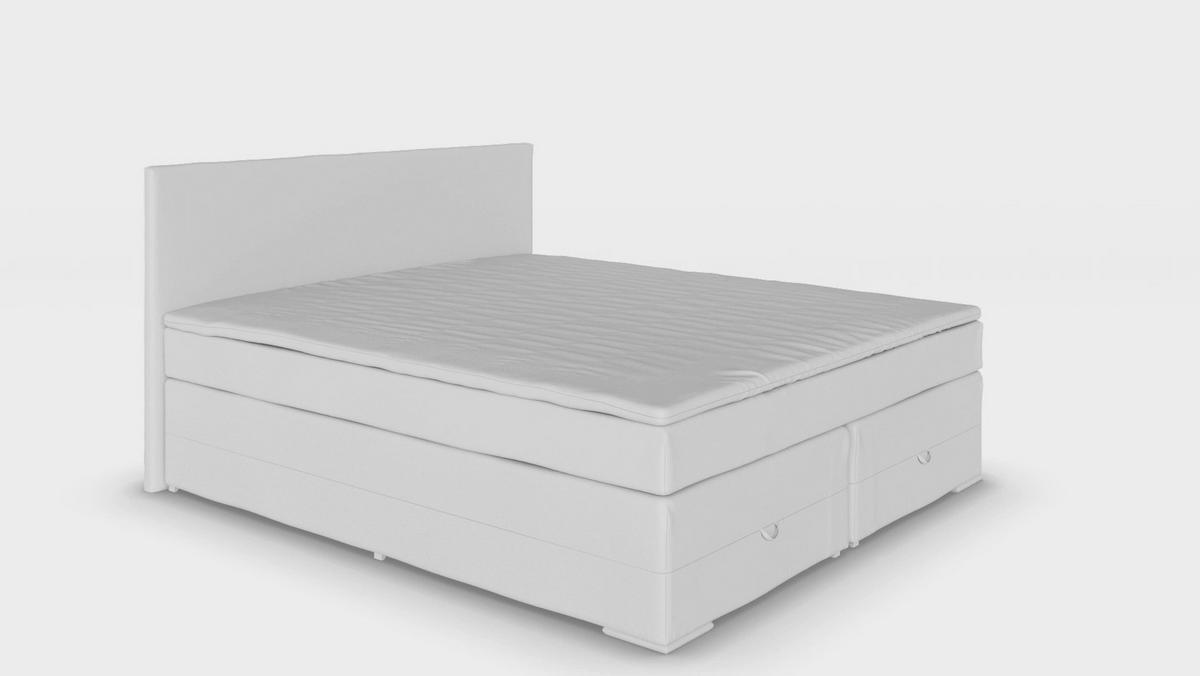 BOXBETT 180/200 cm  in Weinrot  - Weinrot/Schwarz, Konventionell, Kunststoff/Textil (180/200cm) - Moderano