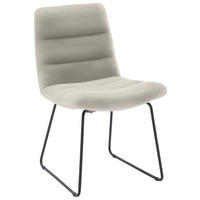 STUHL  in Cord  - Schwarz/Naturfarben, Design, Textil/Metall (52/88/66cm) - Dieter Knoll