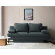 SCHLAFSOFA  in Cord Grau  - Schwarz/Grau, MODERN, Textil/Metall (194/91/90cm) - Novel