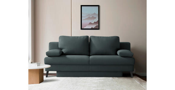 SCHLAFSOFA  in Cord Grau  - Schwarz/Grau, MODERN, Textil/Metall (194/91/90cm) - Novel