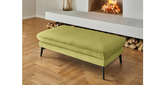 WOHNLANDSCHAFT  in Chenille, Flachgewebe Hellgrün  - Schwarz/Hellgrün, Design, Textil/Metall (180/344/208cm) - Dieter Knoll