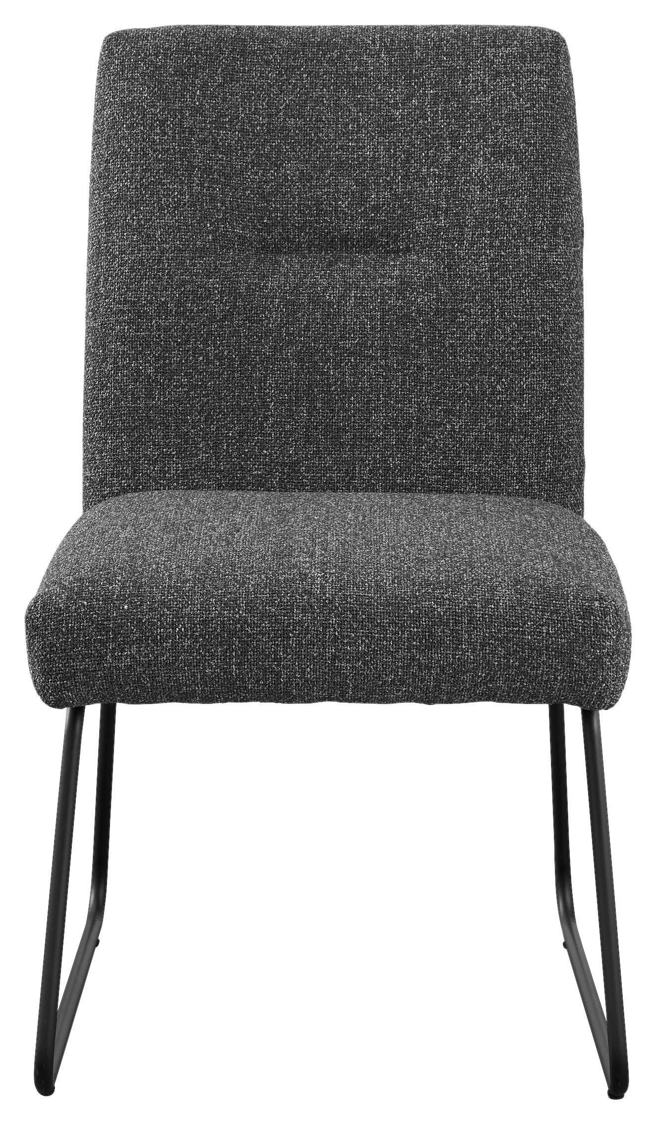STUHL - Anthrazit/Schwarz, Design, Textil/Metall (51,5/92,5/65cm) - SetOne by Musterring