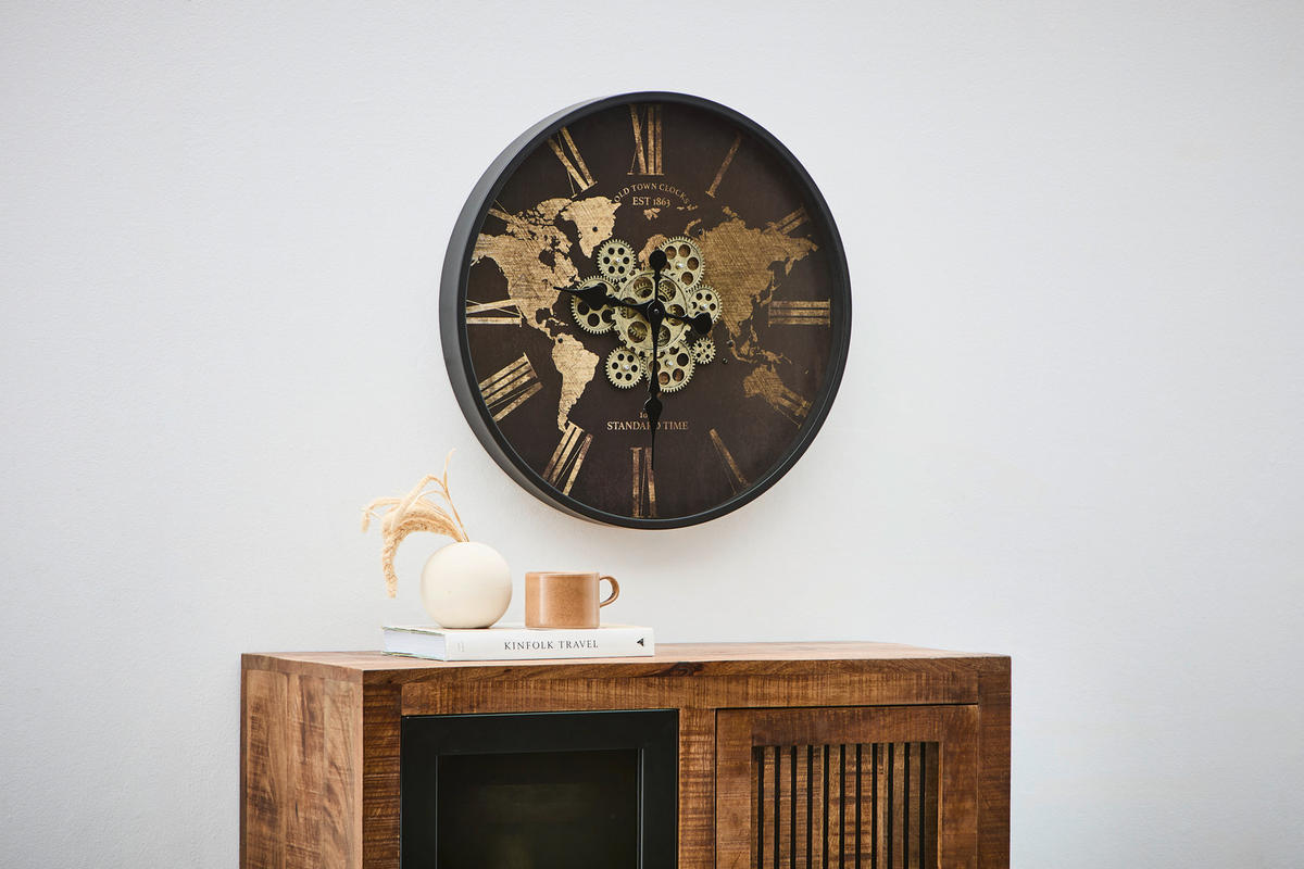CEAS DE PERETE 57/6/57 cm   - maro/negru, Lifestyle, sticlă/metal (57/6/57cm) - Xora
