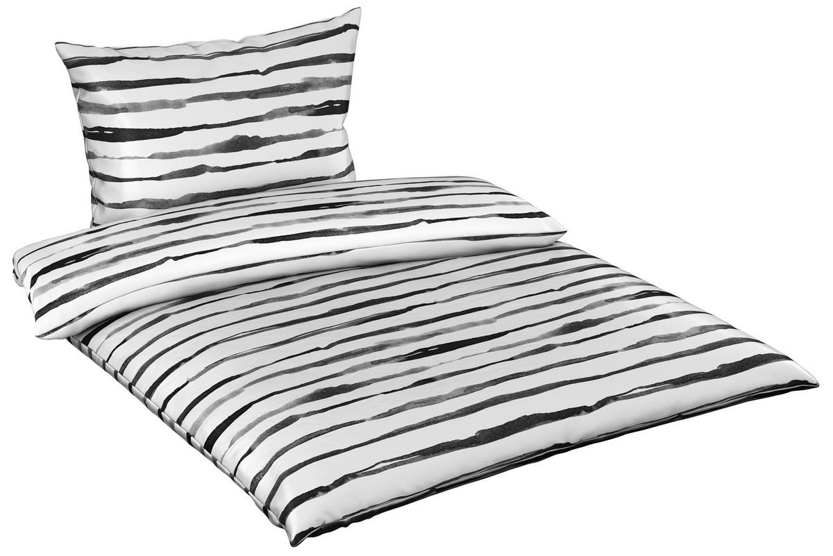 POSTELJINA BLANCO 140/200 cm crna, bela  - bela/crna, Trendi, tekstil (140/200cm) - Esposa