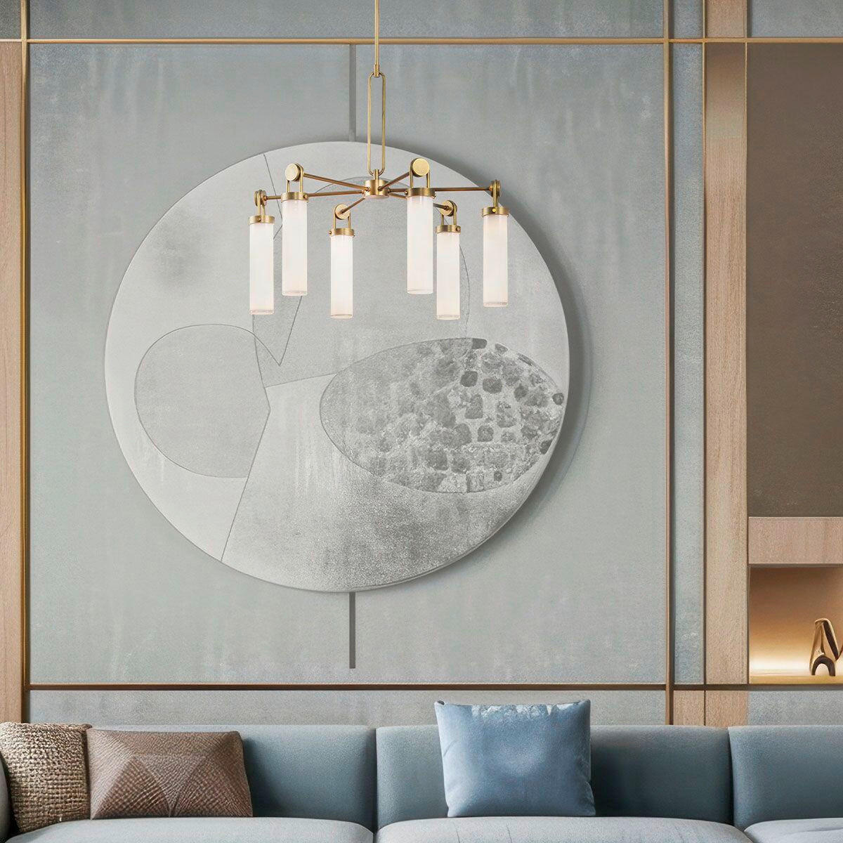 KRONLEUCHTER 75,2/81,7 cm   - Messingfarben, KONVENTIONELL, Glas/Metall (75,2/81,7cm) - Elstead Lighting