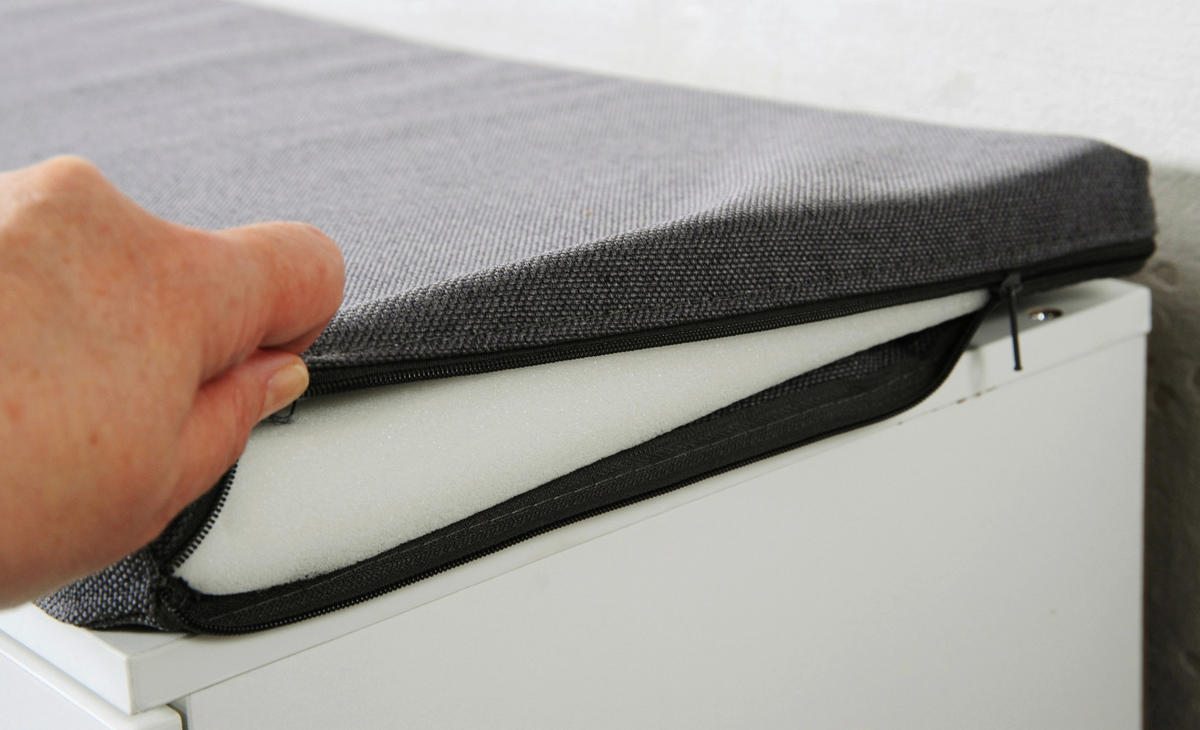 GARDEROBENBANK - Weiß/Grau, Basics (103/48/30,50cm) - Kesper