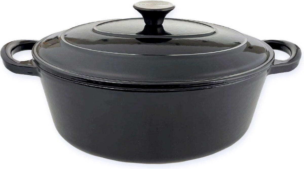 PLITKA ŠERPA  4.3 l  - crna, Osnovno, metal (36,5cm)