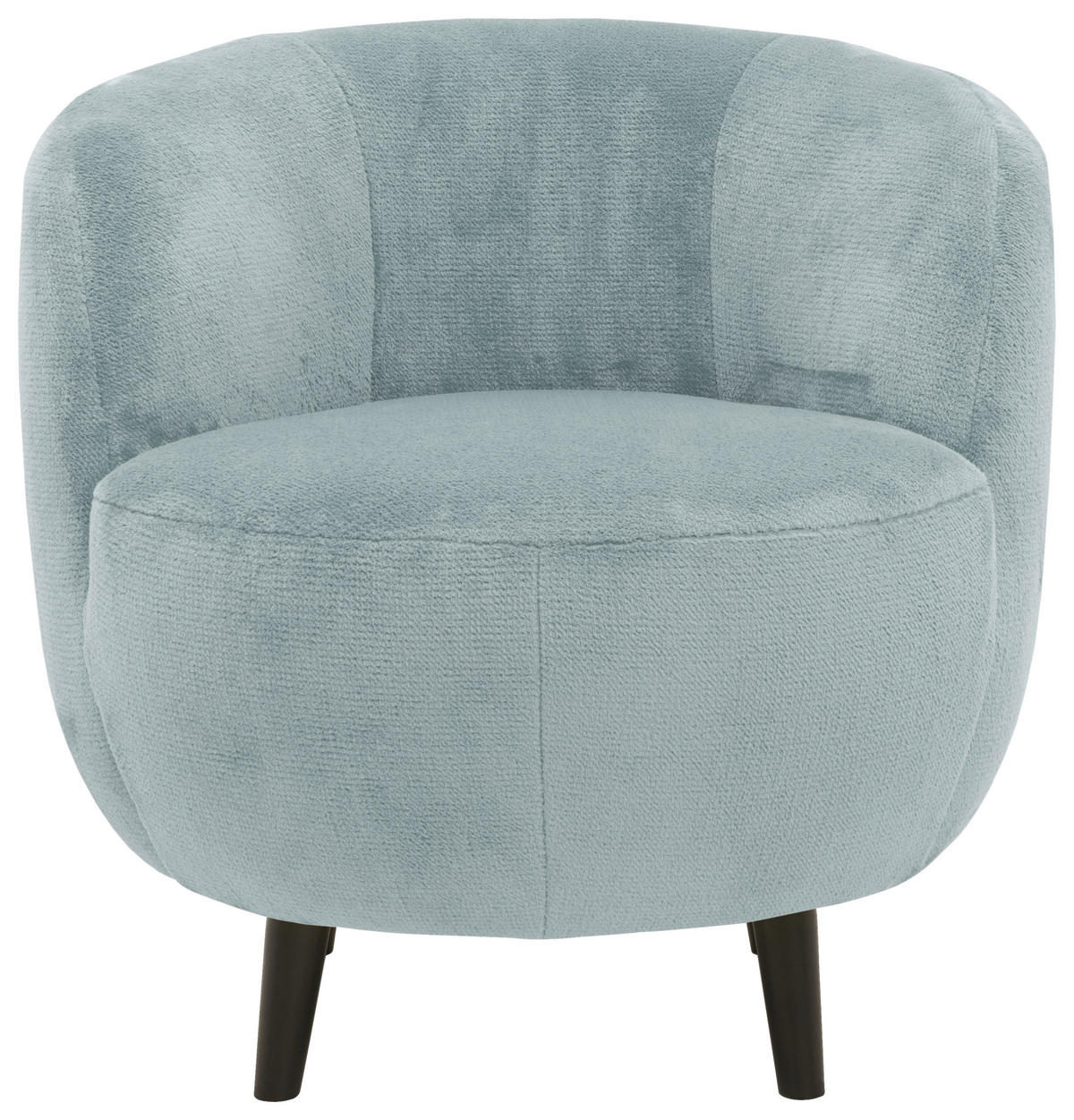 SESSEL in Webstoff Mintgrau  - Mintgrau/Schwarz, Design, Holz/Textil (72/72/76cm) - LOOKS by W.Joop