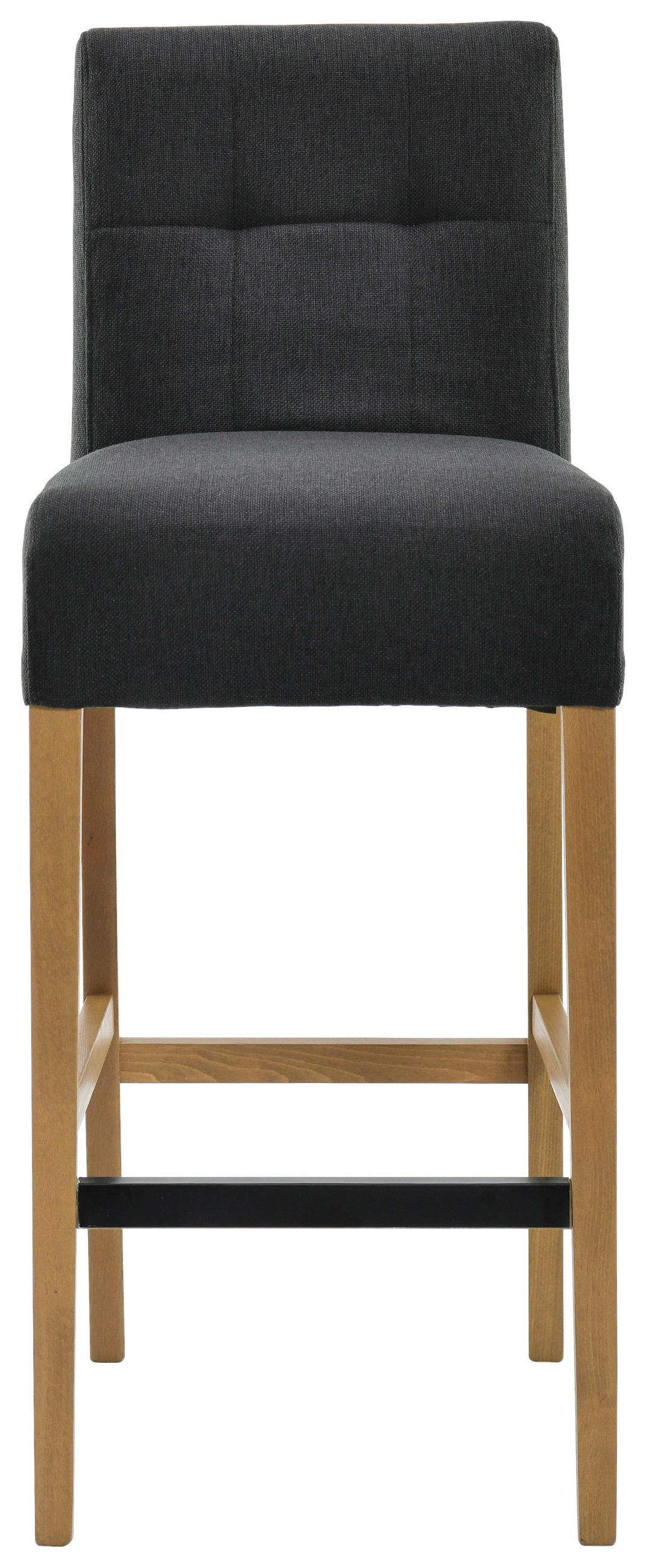 BAROVÁ ŽIDLE, antracitová - barvy dubu/antracitová, Konvenční, dřevo/textil (42/102/53cm) - Carryhome