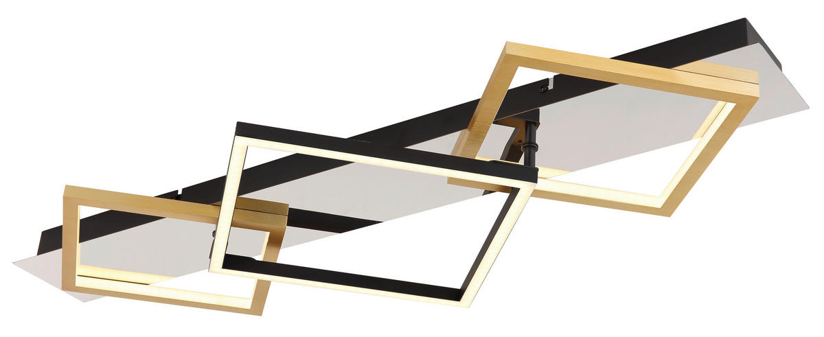 LED-DECKENLEUCHTE 32 W     - Goldfarben/Opal, Design, Kunststoff/Metall (78/35,5cm) - Globo