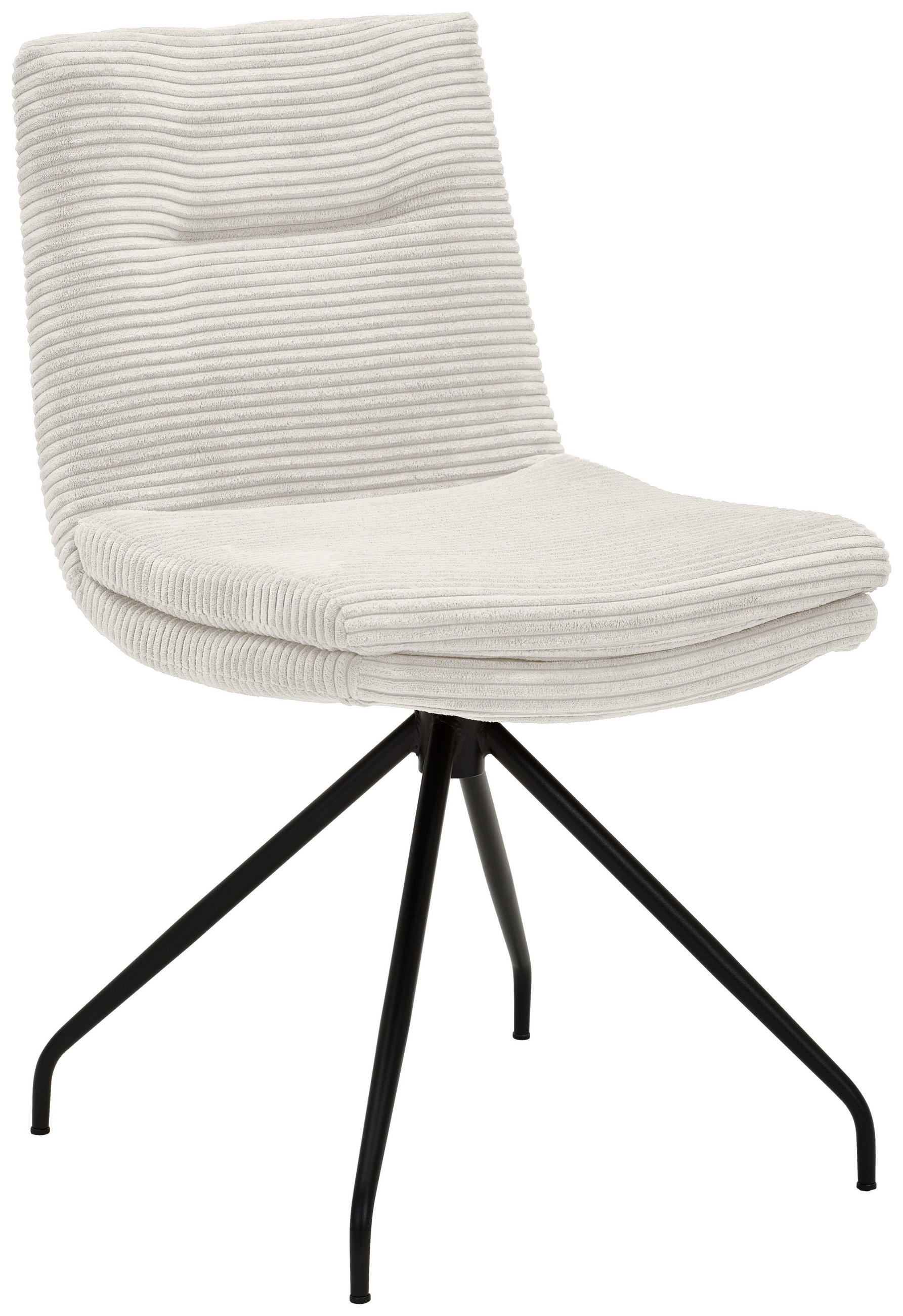 STUHL - Creme/Schwarz, Design, Textil/Metall (50/85/64cm) - Musterring