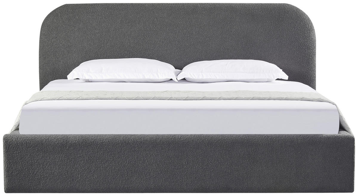 POLSTERBETT Lattenrost, Bettkasten Grau 140/200 cm  - Schwarz/Naturfarben, MODERN, Holz/Kunststoff (140/200cm) - Livetastic