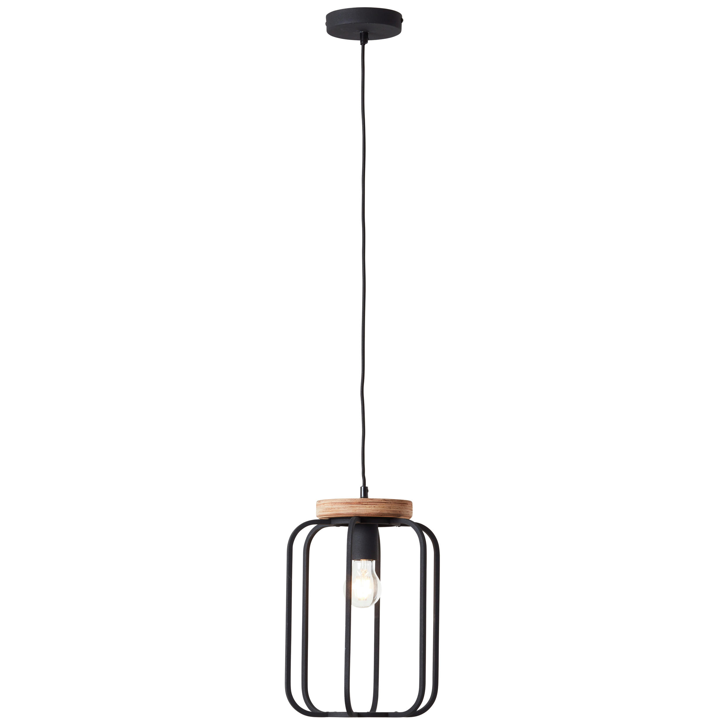 HÄNGELEUCHTE 25/130 cm   - Schwarz, LIFESTYLE, Metall (25/130cm) - Brilliant