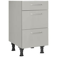 SCHUBKASTENUNTERSCHRANK 45/87/56 cm  in Grau  - Edelstahlfarben/Grau, MODERN, Holzwerkstoff/Metall (45/87/56cm) - Nobilia