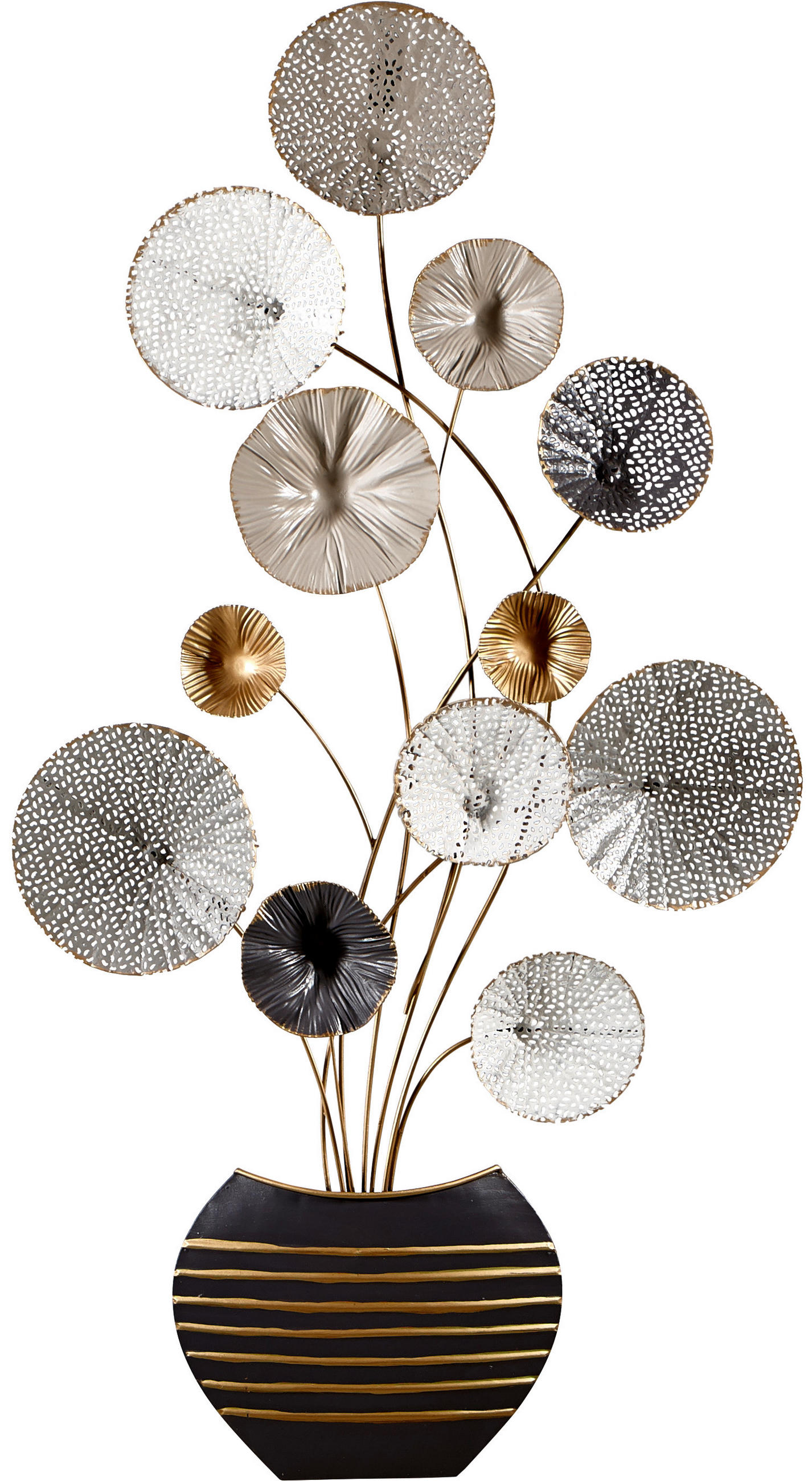 ZIDNA DEKORACIJA 45/91/6 cm - bijela/srebrne boje, Lifestyle, metal (45/91/6cm) - Ambia Home