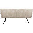 SITZBANK 203,5/87/64 cm Mikrofaser Schwarz, Taupe  - Taupe/Schwarz, Design, Textil/Metall (203,5/87/64cm) - Novel