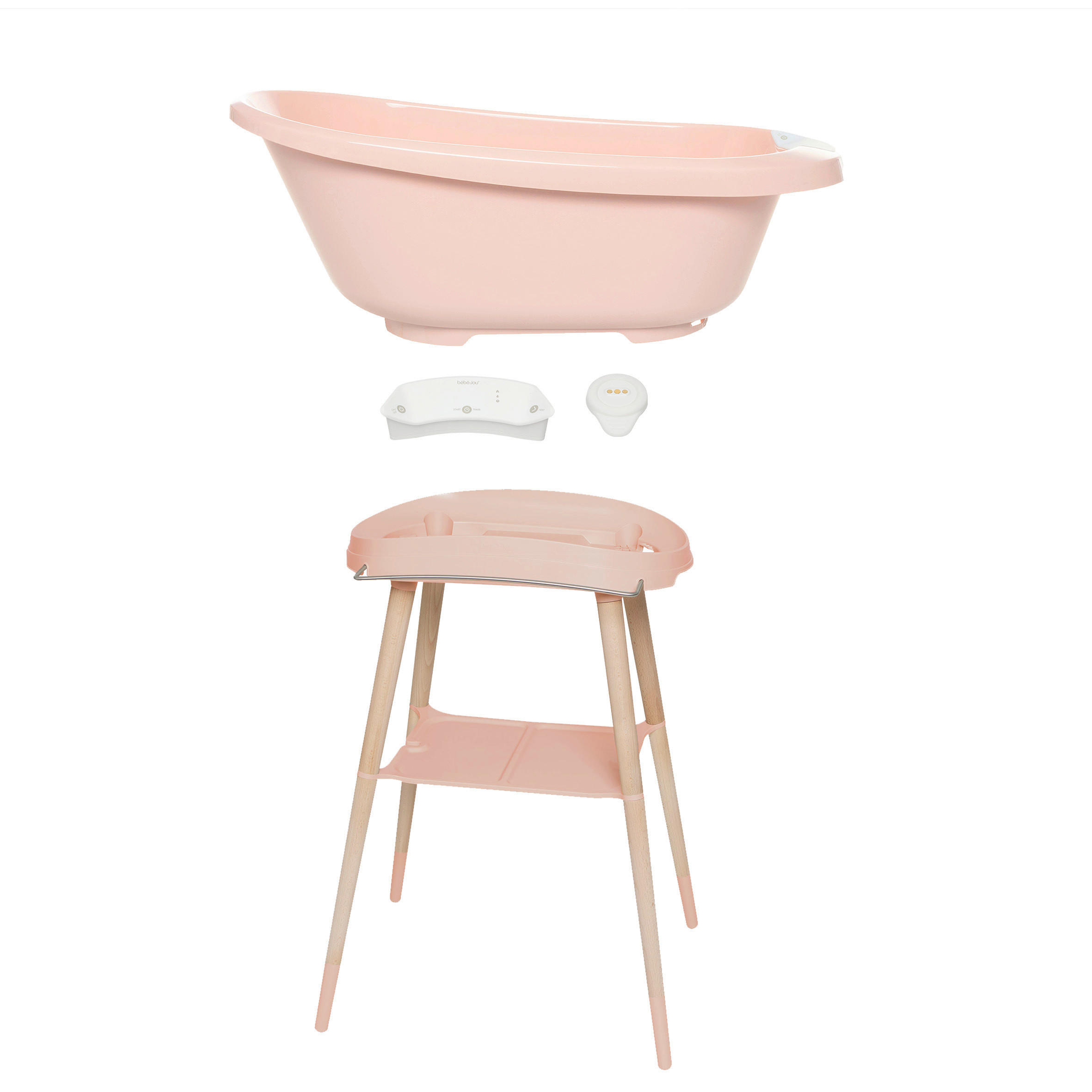 BABYBADESET SENSE PALE PINK  - Altrosa, Basics, Kunststoff (79,5/40/46cm) - Bebe Jou