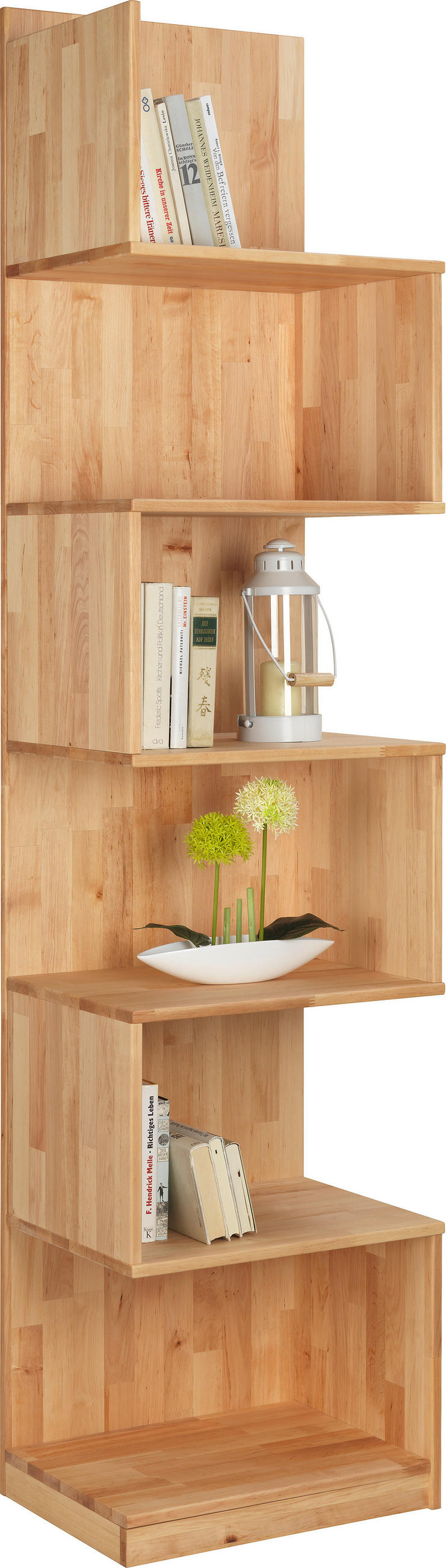 REGAL  50/211/38 cm Erlefarben  - Erlefarben, Natur, Holz (50/211/38cm) - Linea Natura