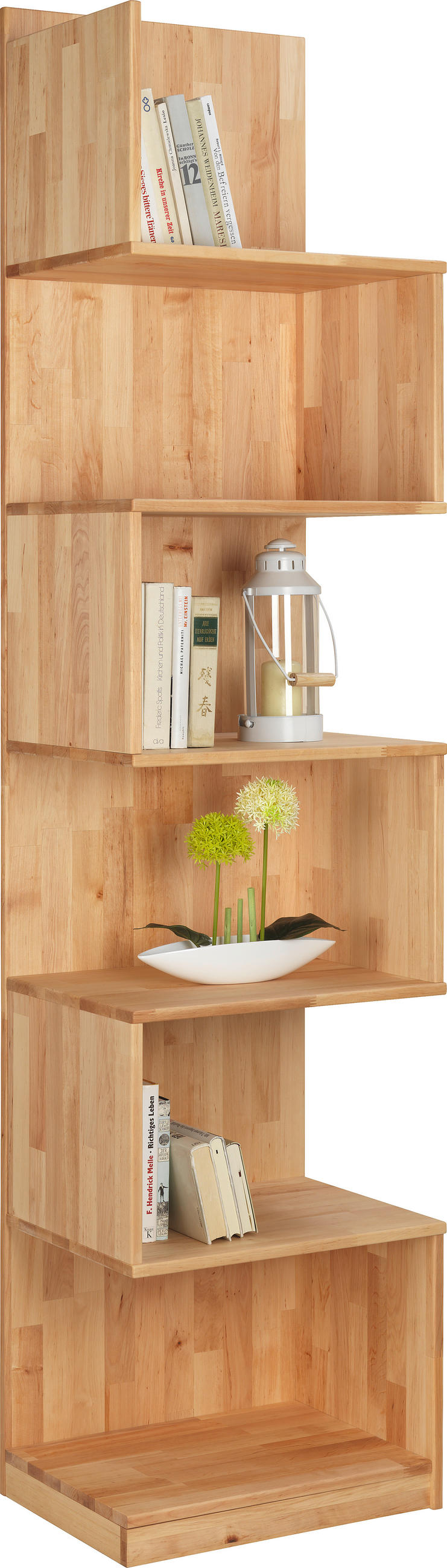REGAL  50/211/38 cm Erlefarben  - Erlefarben, Natur, Holz (50/211/38cm) - Linea Natura