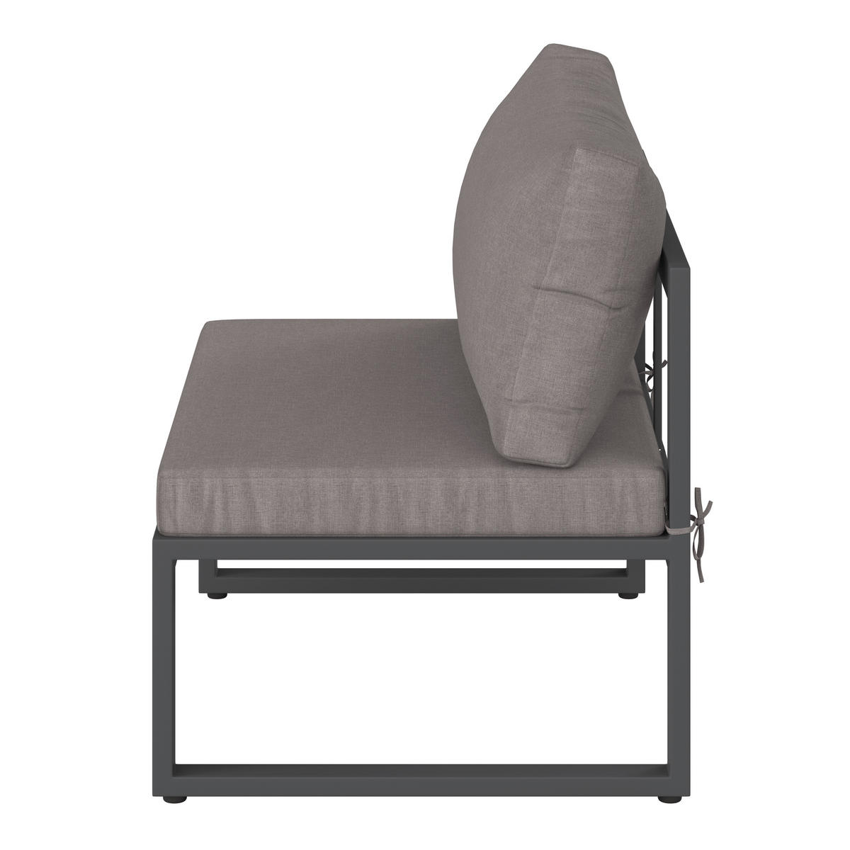LOUNGE GARNITURA  antracit, taupe, boje tikovine   - boje tikovine/taupe, Konvencionalno, drvo/metal (213/146/120cm) - Ambia Garden