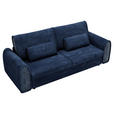 SCHLAFSOFA in Cord, Feincord Dunkelblau  - Schwarz/Dunkelblau, KONVENTIONELL, Kunststoff/Textil (240/83/116cm) - Carryhome