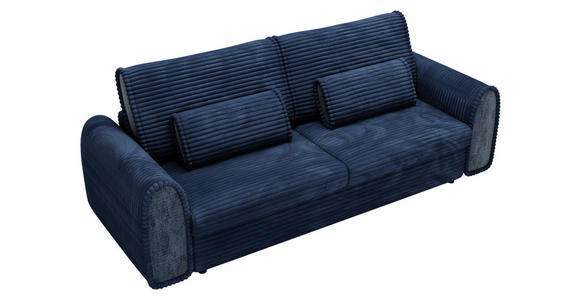 SCHLAFSOFA in Cord, Feincord Dunkelblau  - Schwarz/Dunkelblau, KONVENTIONELL, Kunststoff/Textil (240/83/116cm) - Carryhome