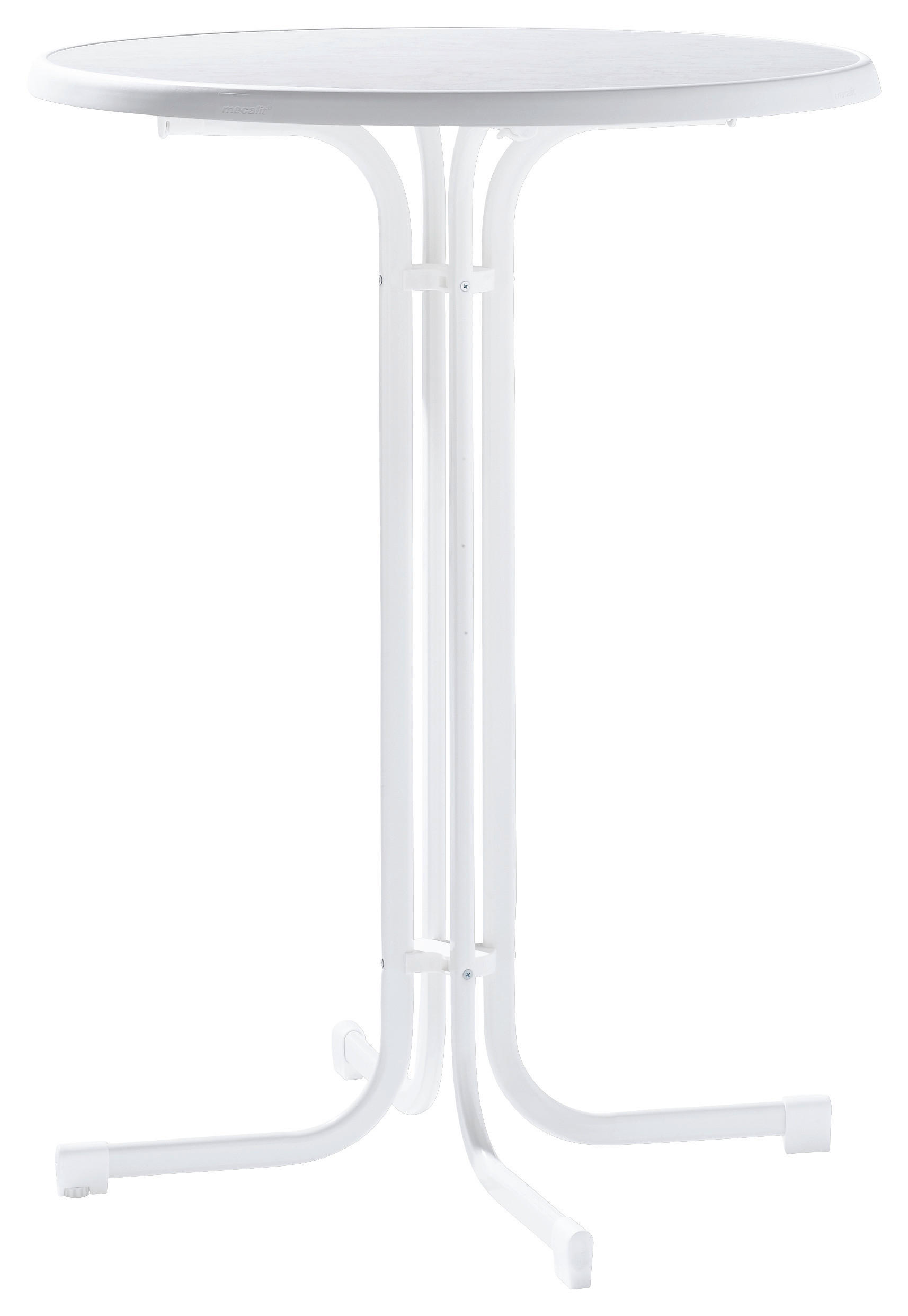 GARTENKLAPPTISCH Metall  - Weiß, Basics, Kunststoff/Metall (86/86/112cm) - Sieger