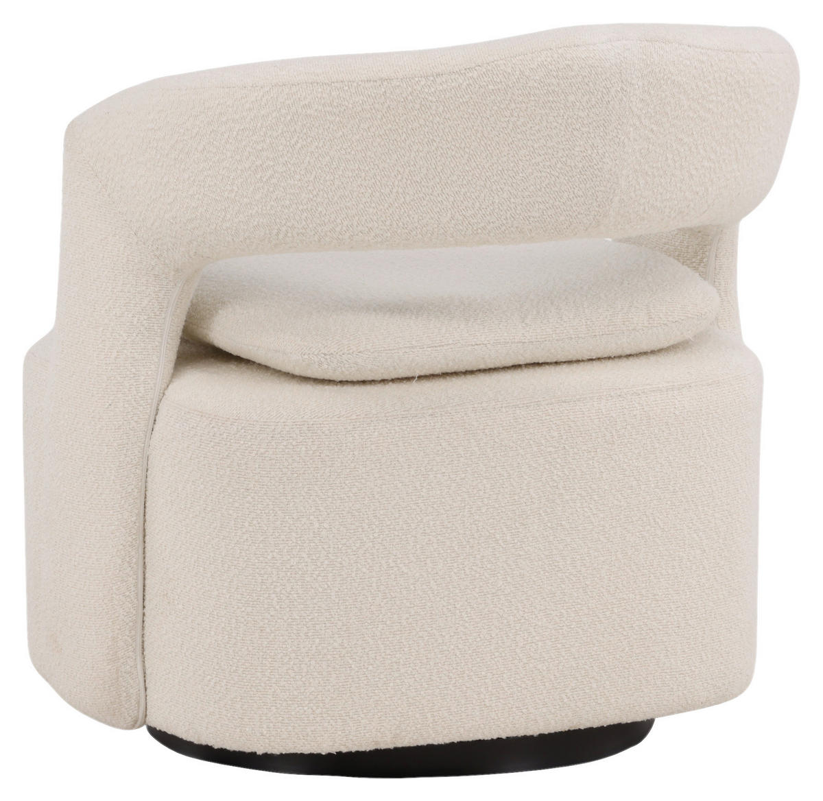 SESSEL in Bouclé Weiß  - Weiß, Design, Textil/Metall (69/75/72cm) - Livetastic