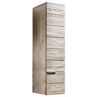 MIDISCHRANK 32/128/35 cm  - Eichefarben/Silberfarben, Natur, Glas/Holz (32/128/35cm) - Voglauer