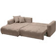 ECKSOFA in Chenille Hellbraun  - Hellbraun/Schwarz, MODERN, Kunststoff/Textil (172/276cm) - Hom`in