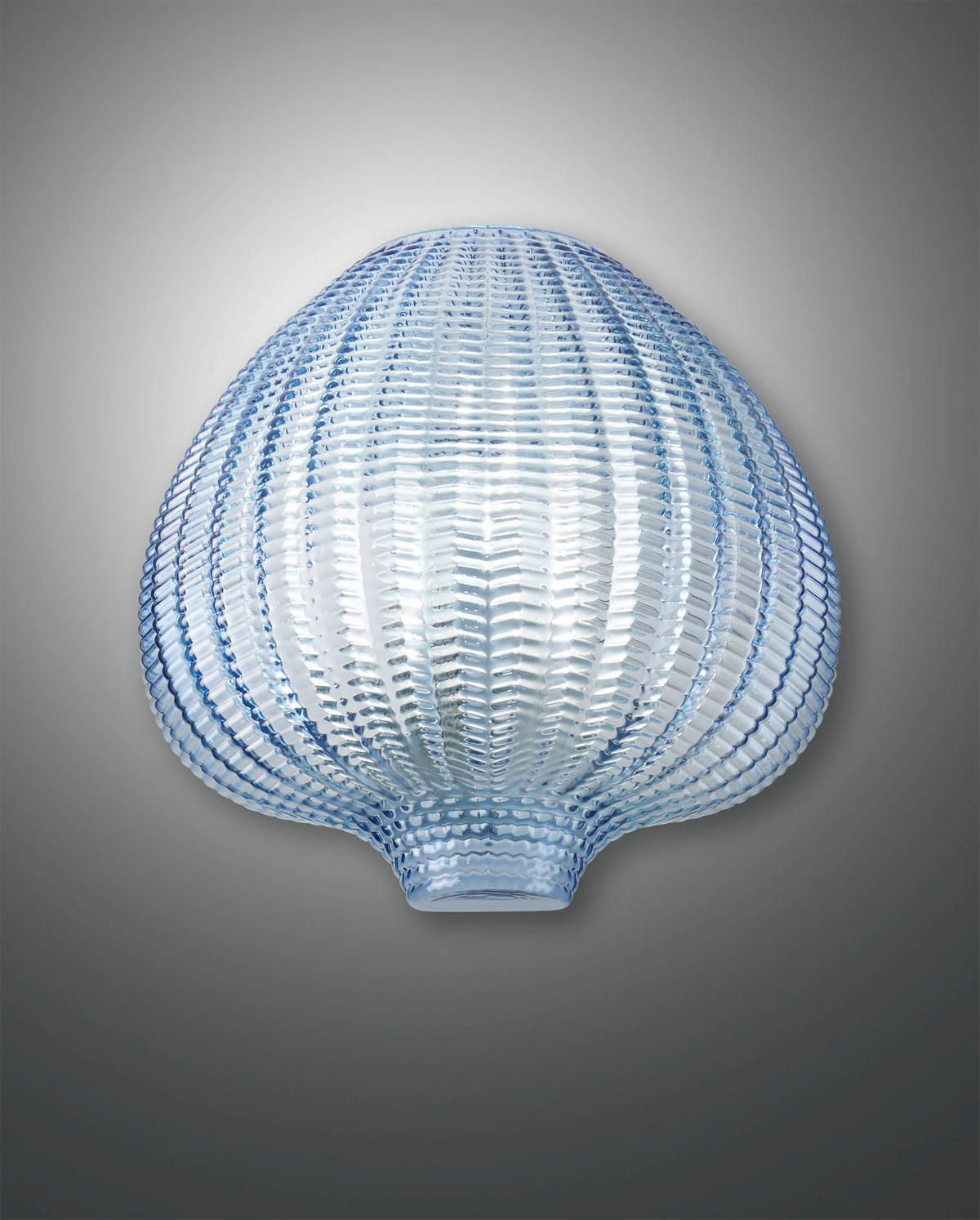 WANDLEUCHTE Olbia 26/25/15 cm   - Blau, Design, Glas/Metall (26/25/15cm) - Fabas Luce