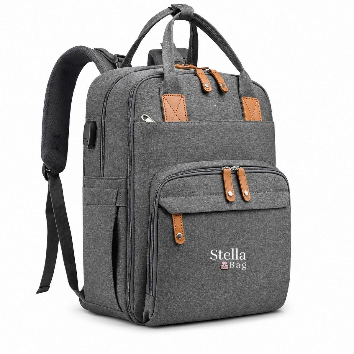 WICKELRUCKSACK Stella Bag Deluxe  - Dunkelgrau, Basics, Textil (30/40/21cm)