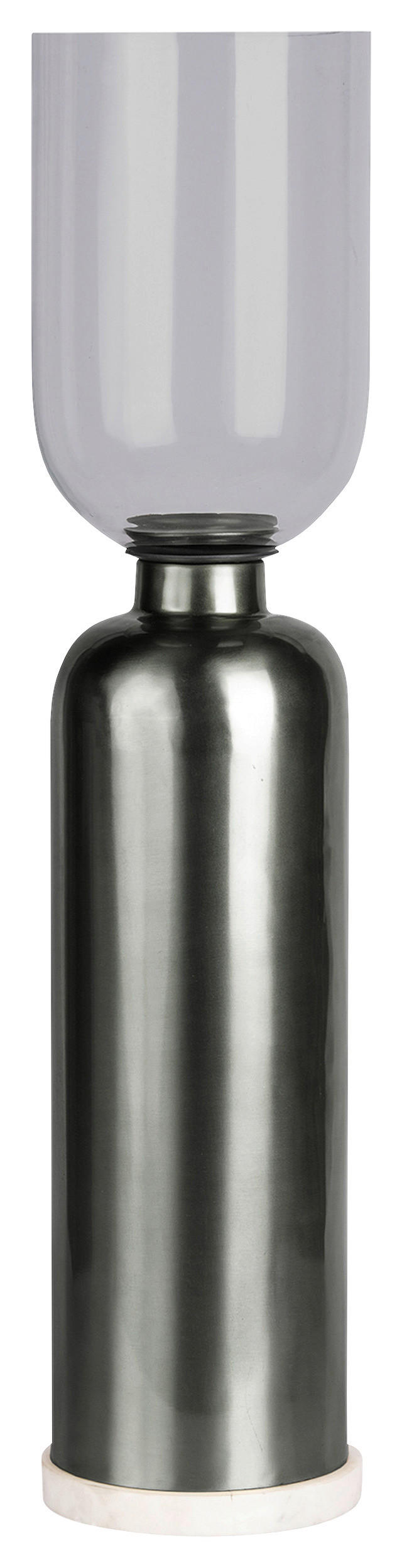 KERZENHALTER - Schwarz, Trend, Glas/Stein (16/72,5/72.5cm) - Kayoom