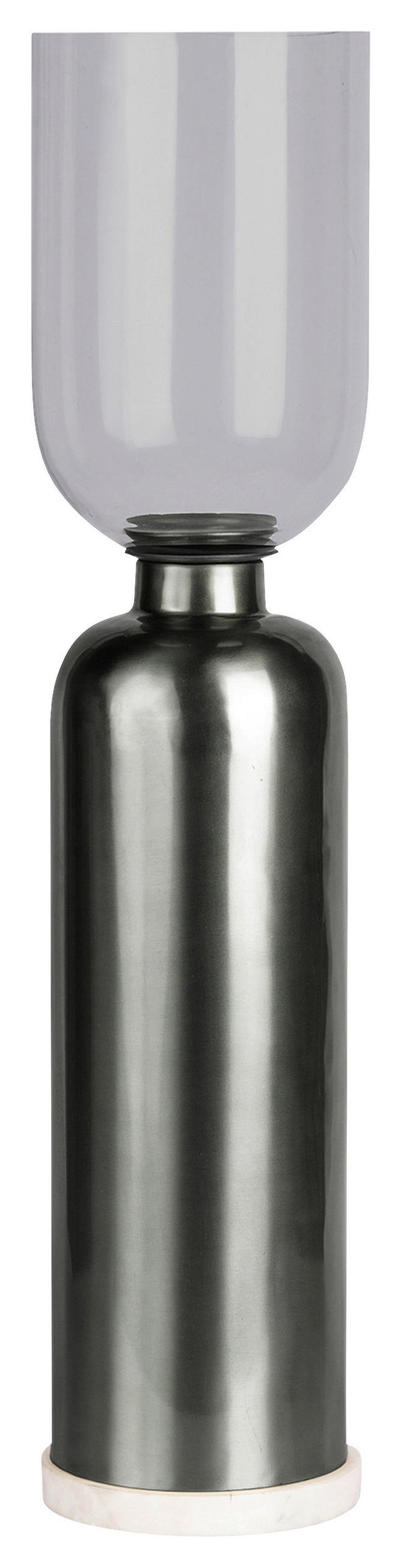 KERZENHALTER - Schwarz, Trend, Glas/Stein (16/72,5/72.5cm) - Kayoom