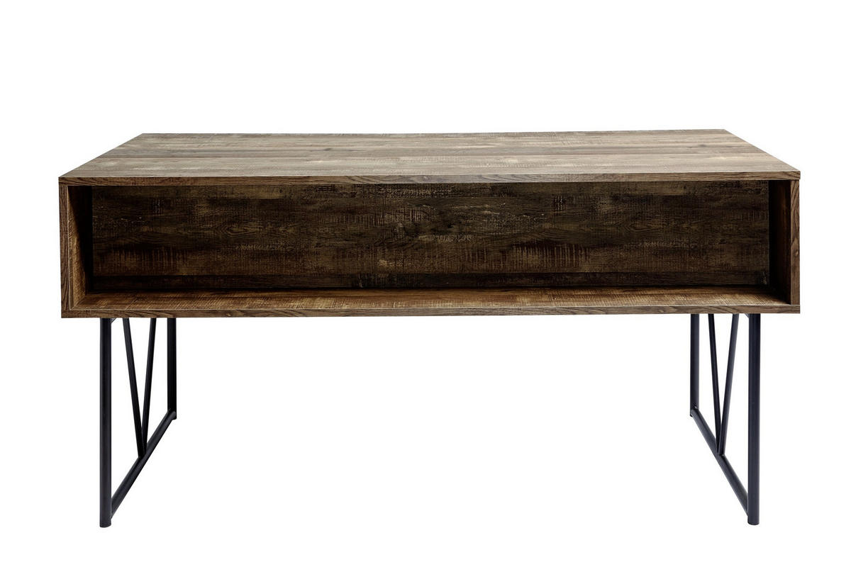 SCHREIBTISCH 160/73/77,5 cm  in Eichefarben  - Eichefarben/Anthrazit, Design, Holzwerkstoff/Metall (160/73/77,5cm)