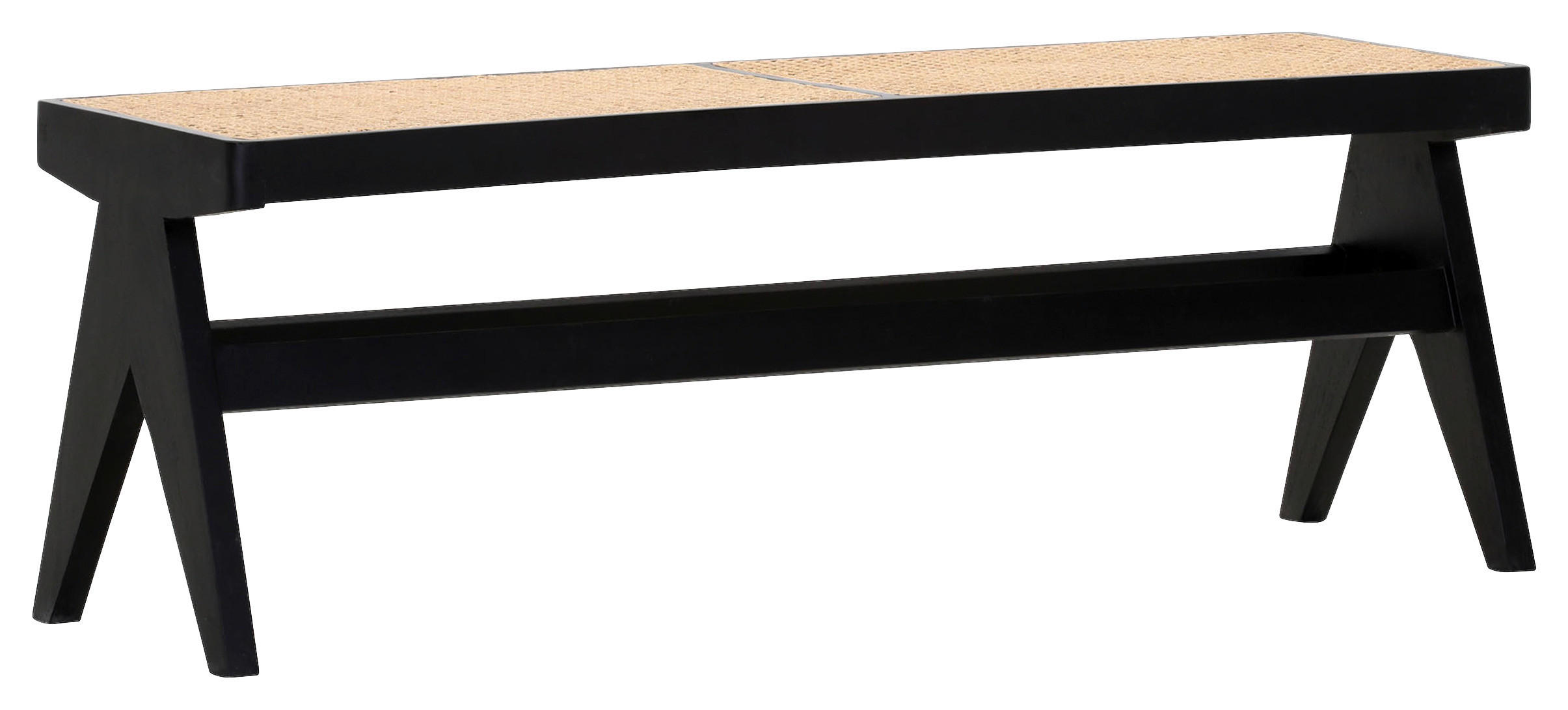 SITZBANK 130/45/40 cm Naturfarben, Schwarz Recyclingholz, Teakholz massiv - Schwarz/Naturfarben, MODERN, Holz (130/45/40cm) - Livetastic