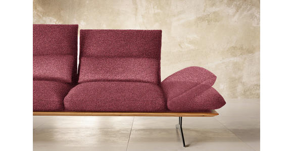 ECKSOFA in Flachgewebe Rot  - Rot/Schwarz, Design, Holz/Textil (159/314cm) - Dieter Knoll