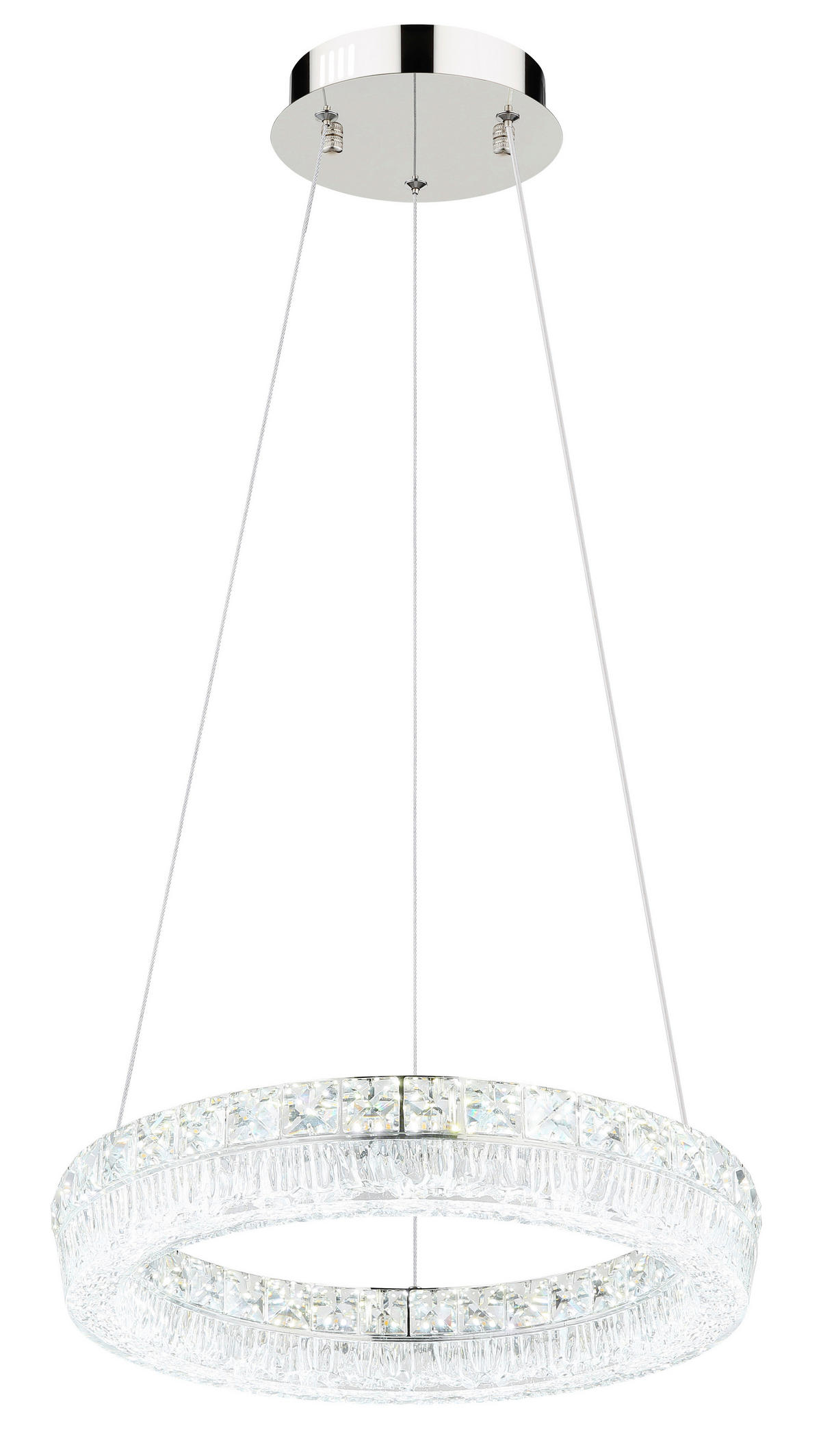 LED-HÄNGELEUCHTE 40/120 cm  - Klar/Chromfarben, KONVENTIONELL, Glas/Kunststoff (40/120cm) - Globo