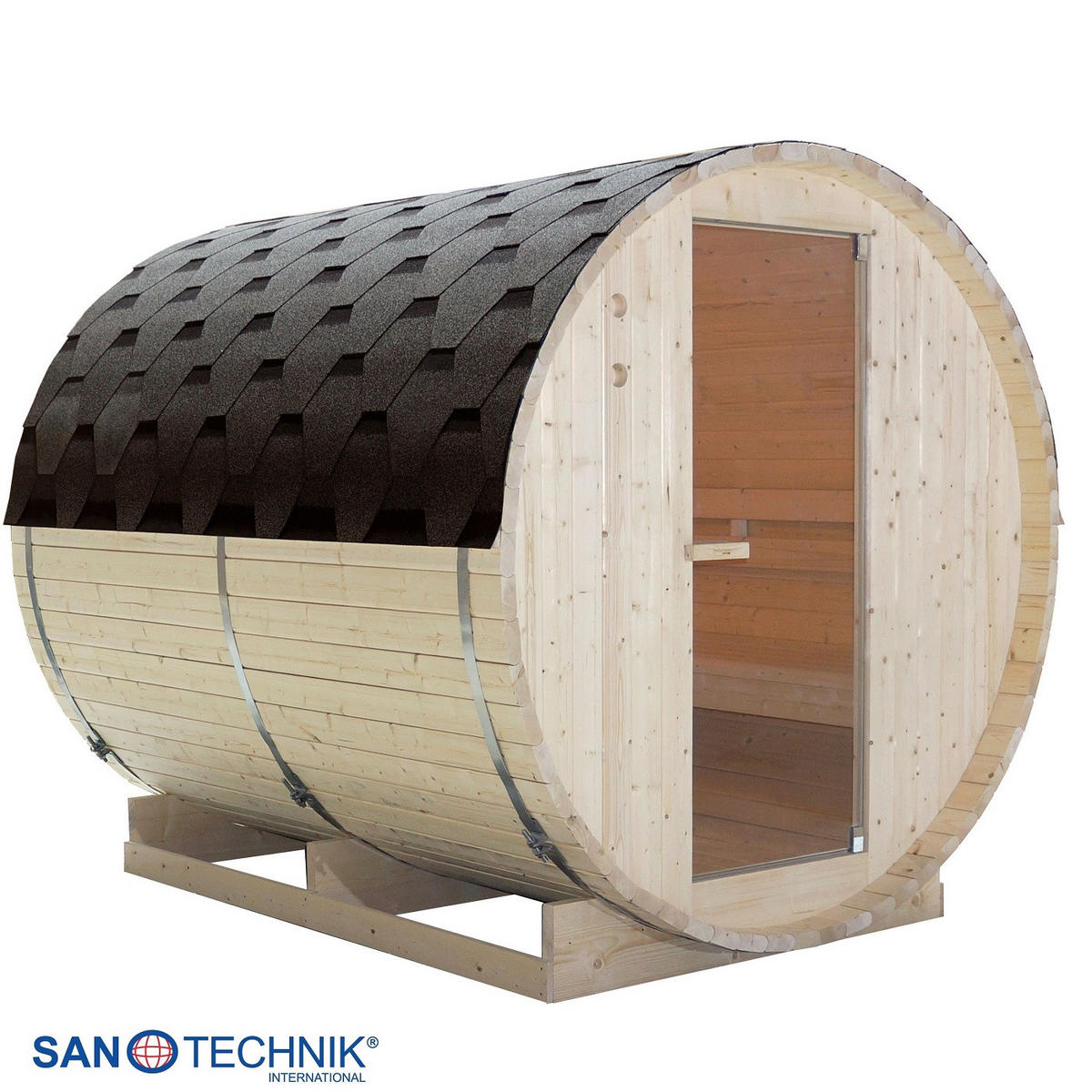 SUDOVÁ SAUNA  - barvy smrku, Konvenční, dřevo/sklo (189/220/191,5cm) - Sanotechnik