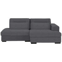 ECKSOFA Dunkelgrau Cord  - Dunkelgrau/Schwarz, Design, Kunststoff/Textil (223/158cm) - Lomoco